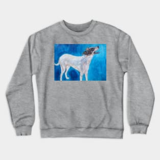 Cute Greyhound Mix Dog Crewneck Sweatshirt